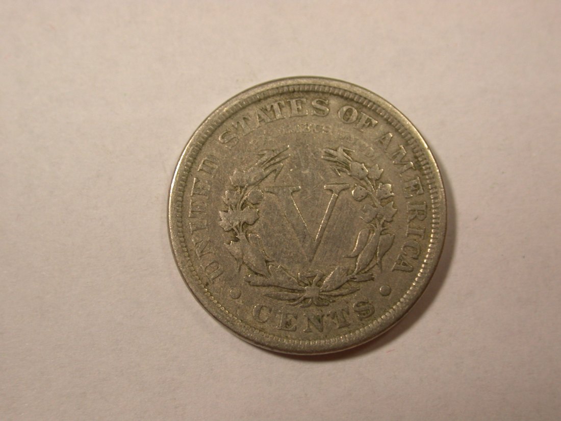  D01 USA 5 Cent 1902 in f.ss   Orginalbilder   