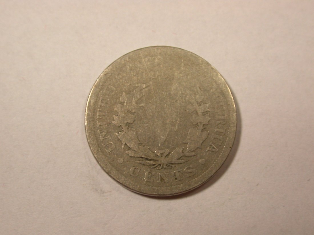  D01 USA 5 Cent 1900 in gering    Orginalbilder   