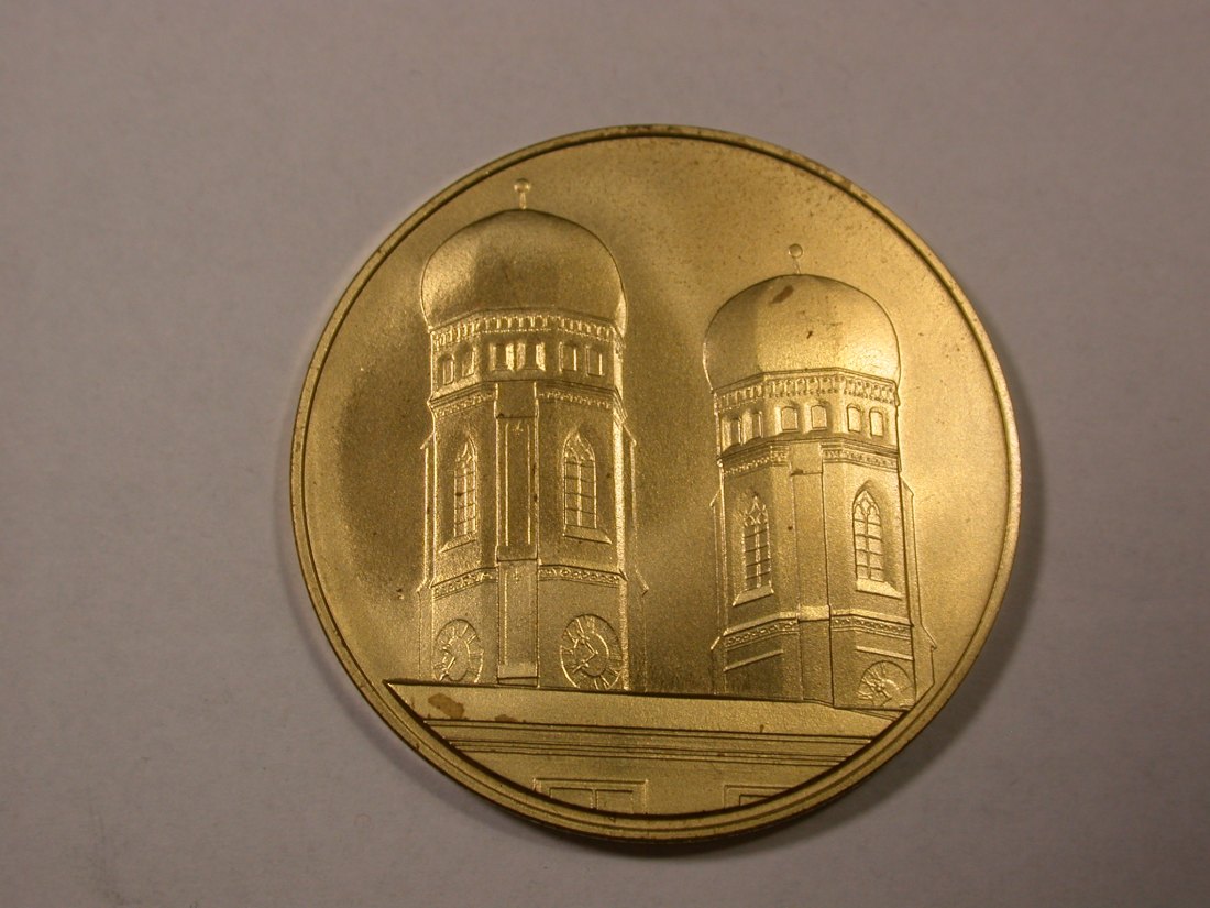 D02 Frauenkirche München 500 J. hartvergoldet 42mm/29,5 Gr. Orginalbilder