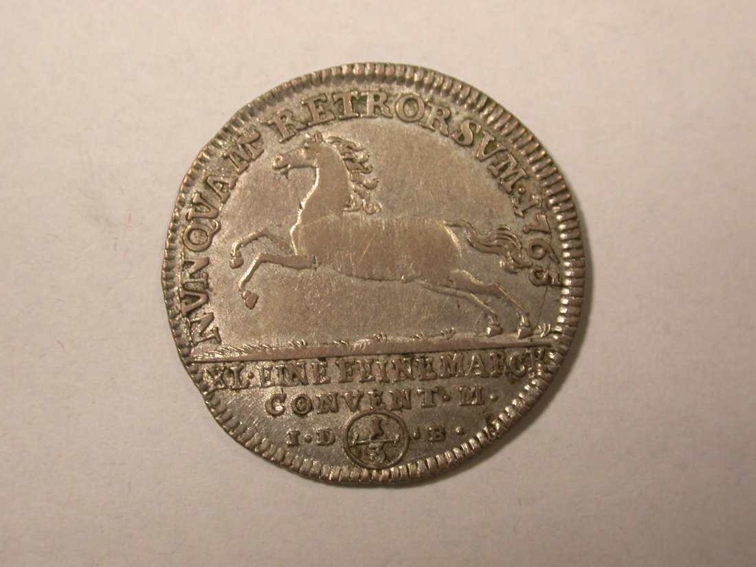 D02 Braunschweig 1/3 Taler 1765 in ss+ Orginalbilder