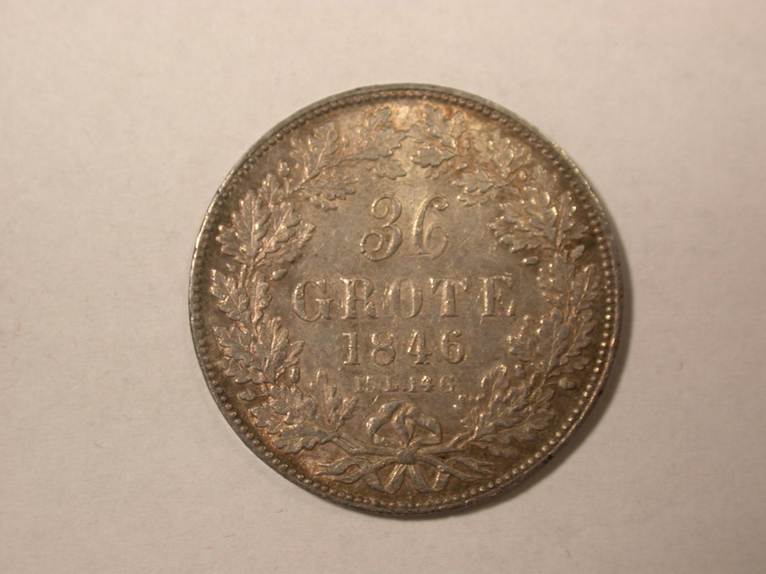  D02  Bremen 36 Grote 1846 in vz/vz+  Orginalbilder   