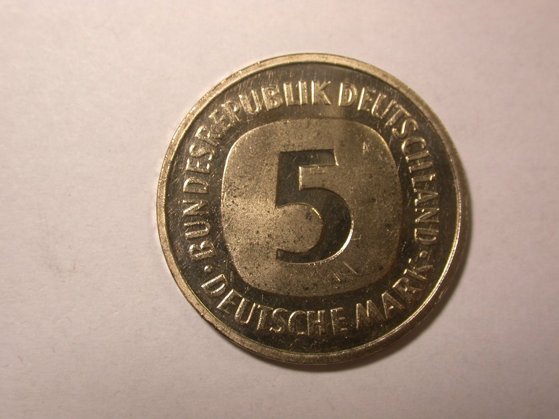 D02 BRD 5 Mark 1984 F in f.st/St aus Satz Orginalbilder
