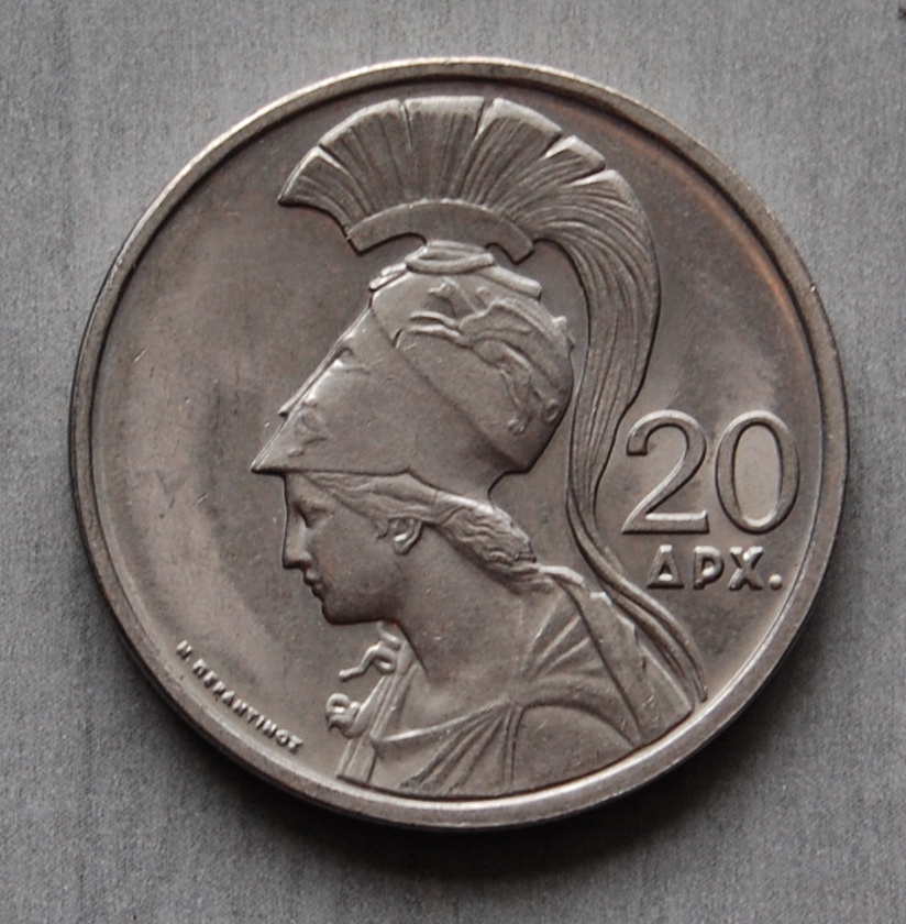 20 Drachmai Griechenland 1973 KM 112 vz/stgl