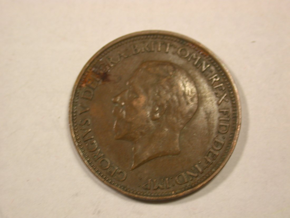  D03  Großbritannien Half Penny 1931 in f.ss   Orginalbilder   