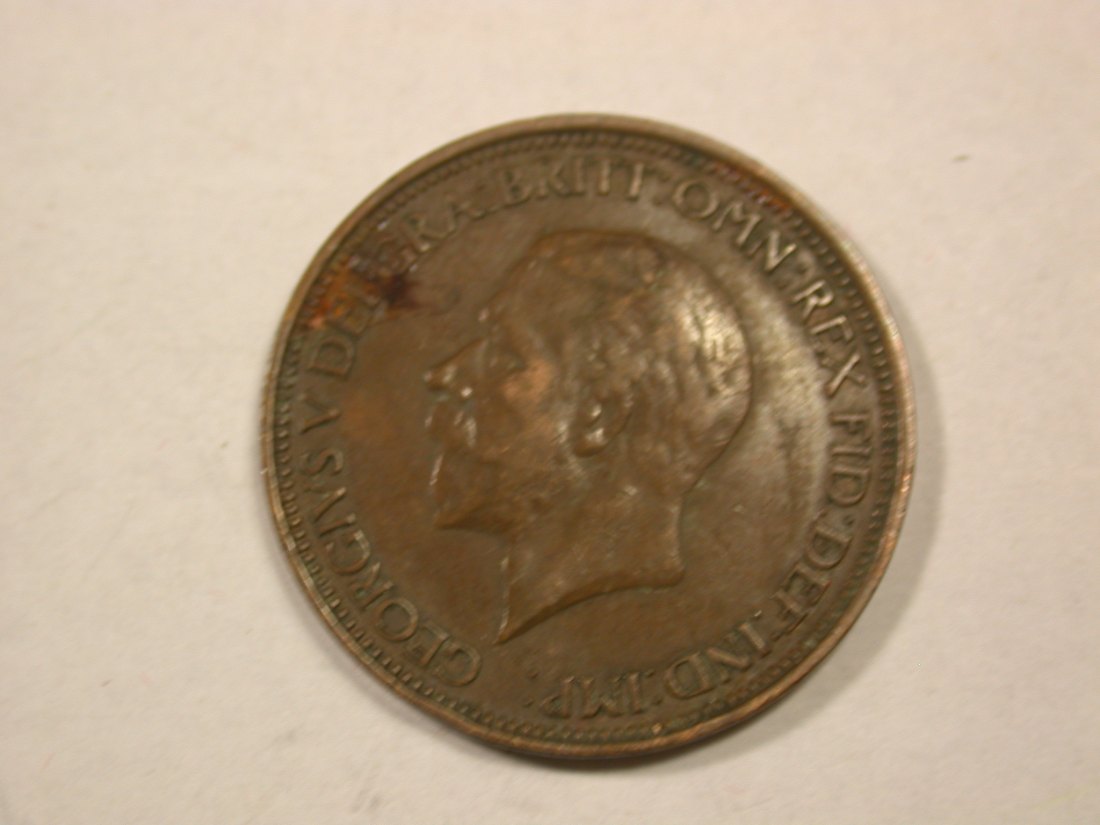 D03 Großbritannien Half Penny 1931 in f.ss Orginalbilder