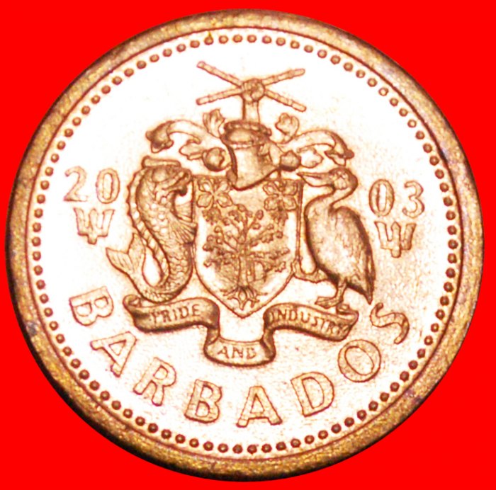  + GREAT BRITAIN (1990-2007): BARBADOS ★ 1 CENT 2003 MINT LUSTER! LOW START ★ NO RESERVE!   