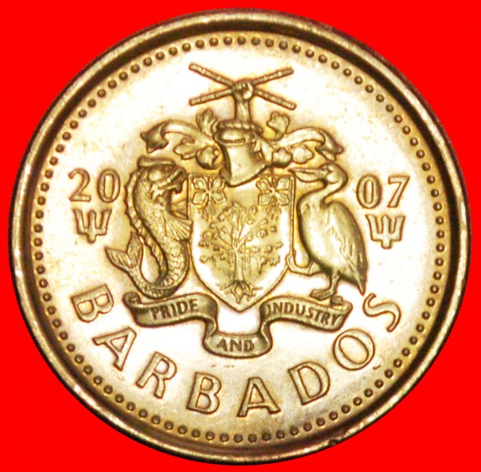  + GROSSBRITANNIEN (2007-2018): BARBADOS ★ 5 CENTS 2007 MAGNETISCH! OHNE VORBEHALT!   