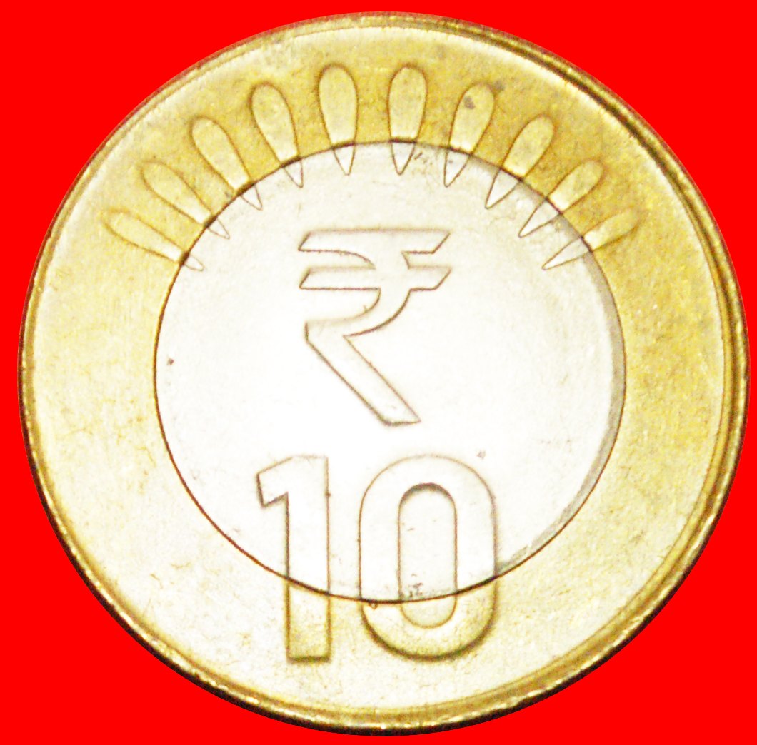  + BIMETALLISCH (2011-2019): INDIEN ★ 10 RUPEES 2012 VZGL STEMPELGLANZ! OHNE VORBEHALT!   