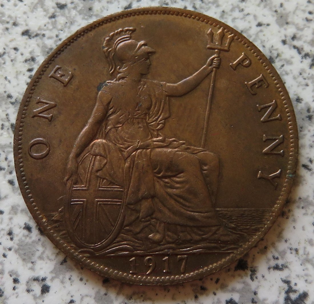  Großbritannien One Penny 1917   