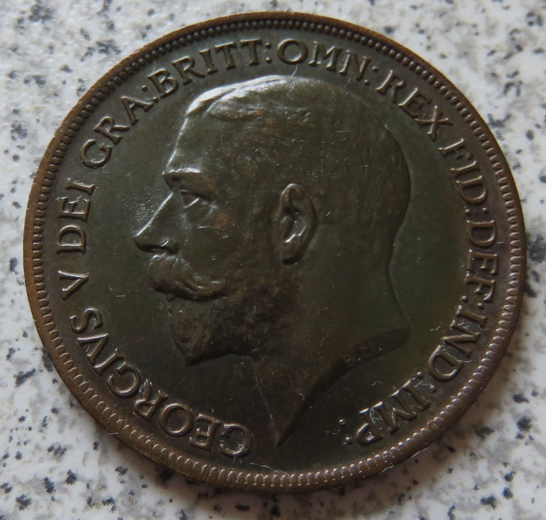  Großbritannien One Penny 1921, Erhaltung   