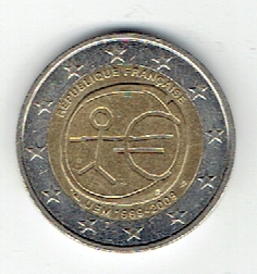  2 Euro Frankreich 2009 (10 Jahre WWU)(g1198)   