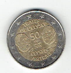  2 Euro Frankreich 2013 (Elysee-Vertrag)(g1202)   