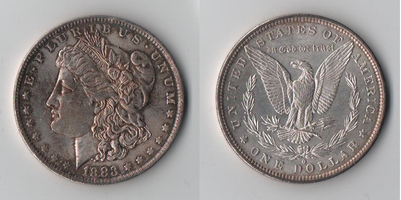  USA  1 Dollar   1883 O    Morgan Dollar     FM-Frankfurt    Feinsilber: 24,06g   