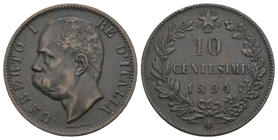  Italien; 10 Centesimi 1894   