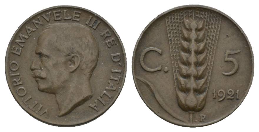  Italien; 5 Centesimi 1921   