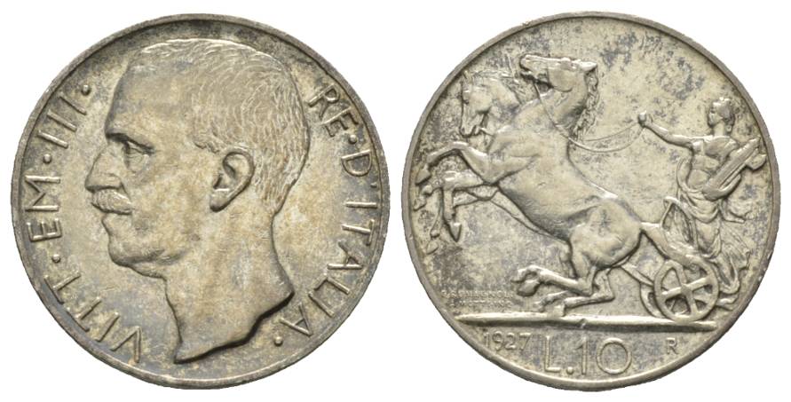  Italien; 10 Lire 1927   