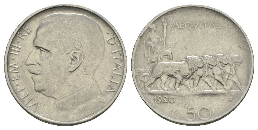  Italien; 50 Centesimi 1920   
