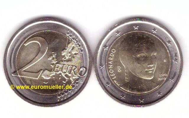 Italien 2 Euro Gedenkmünze 2019...L. da Vinci   