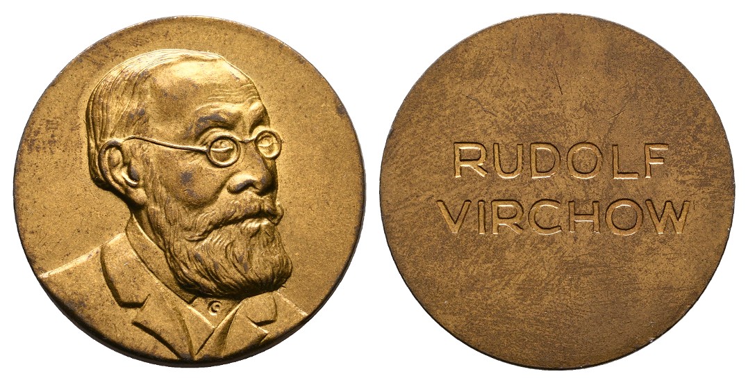  Linnartz Medicina in nummis Bronzemedaille o.J. Rudolf Virchow vz- Gewicht: 13,4g   