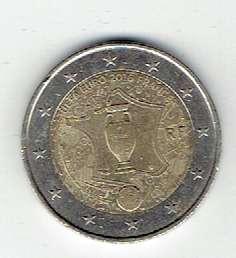  2 Euro Frankreich 2016 (Fussball-EM)(g1207)   