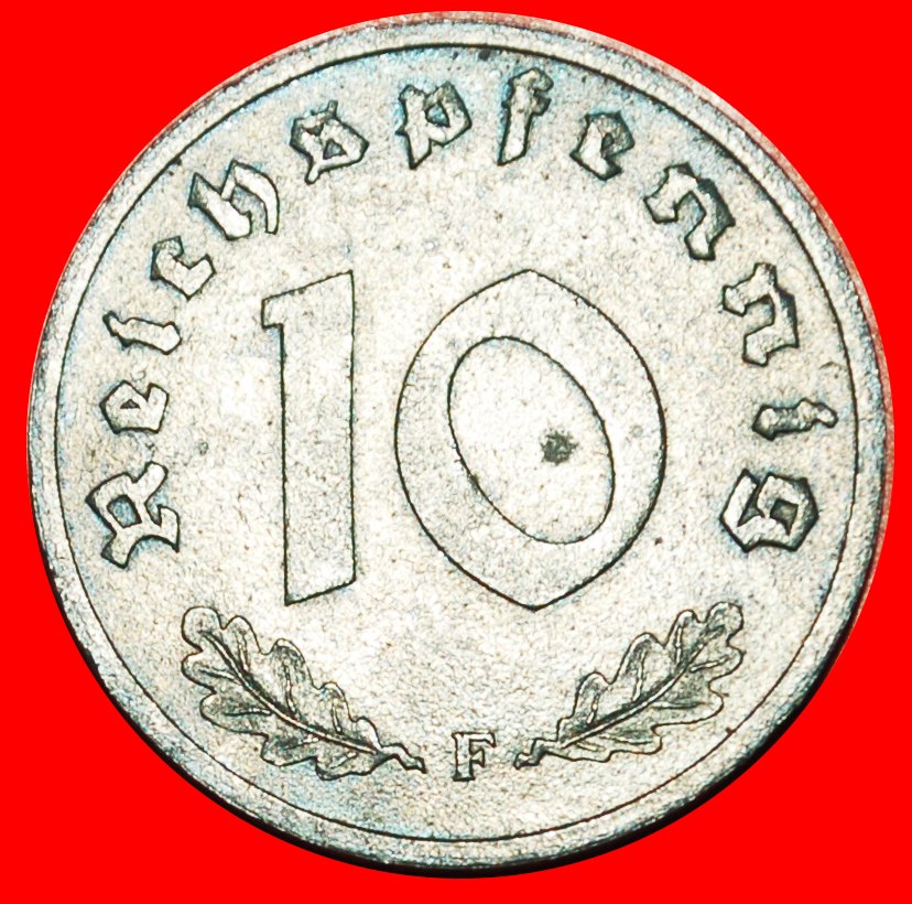  + WITHOUT SWASTIKA (1945-1948): : GERMANY ★ 10 PFENNIG 1948F MINT LUSTER! LOW START ★ NO RESERVE!   