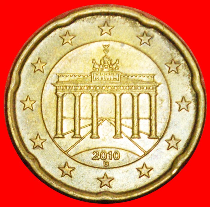  + NORDISCHES GOLD (2007-2019): GERMANY ★ 20 EURO CENT 2010D! OHNE VORBEHALT!   
