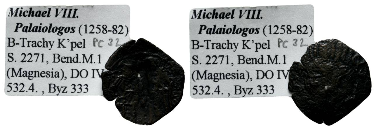  Antike, Byzanz, Billon Trachy; 1,34 g   