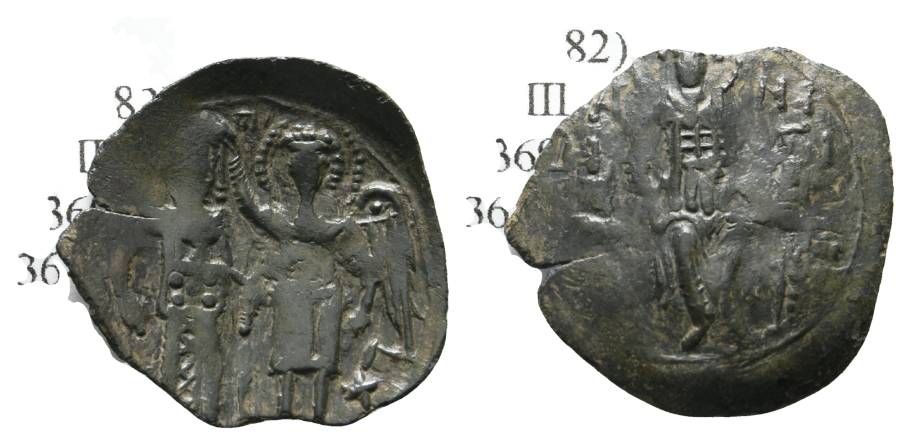  Antike, Byzanz, Billon Trachy; 1,69 g   