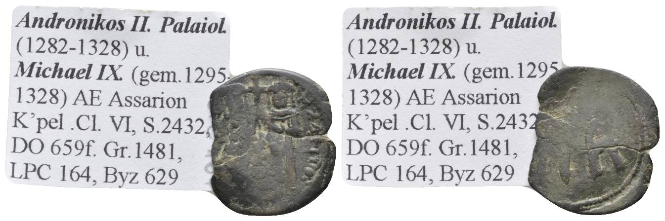  Antike, Byzanz, Ae Assarion Konstantinopel; 1,78 g   