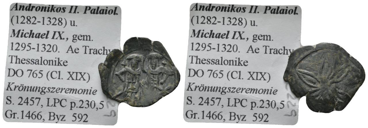  Antike, Byzanz, Ae Trachy Thessalonike;  1,90 g   
