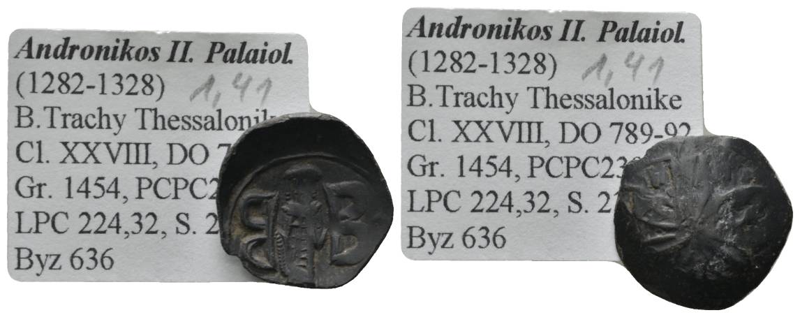  Antike, Byzanz, B. Trachy Thessalonike;  1,41 g   