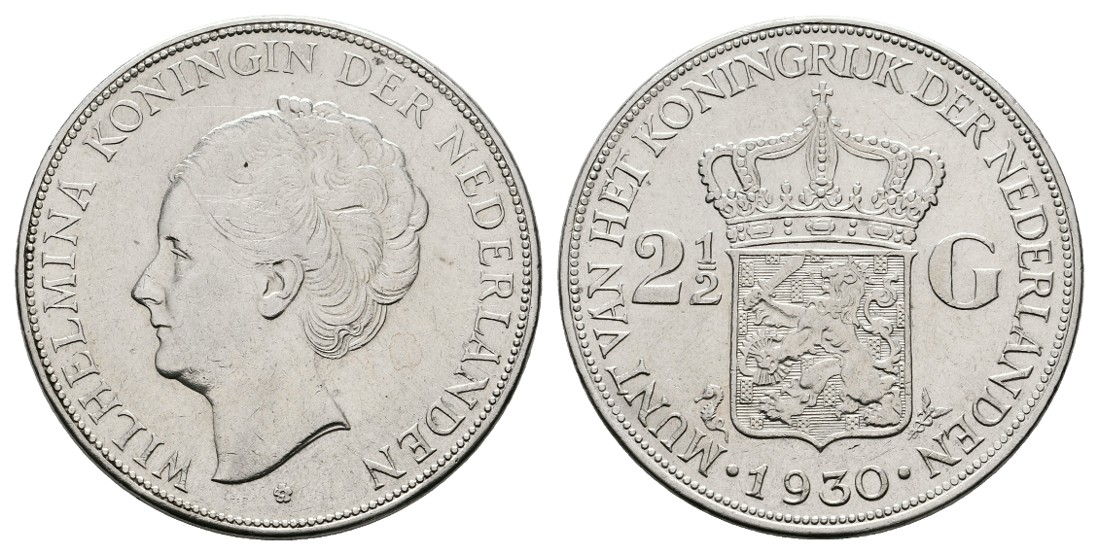  Linnartz Niederlande 2 1/2 Gulden 1930   