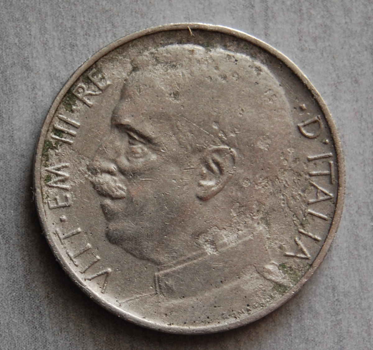  Italien 50 Centesimo 1925  KM-Nr. 61.1 glatter Rand   
