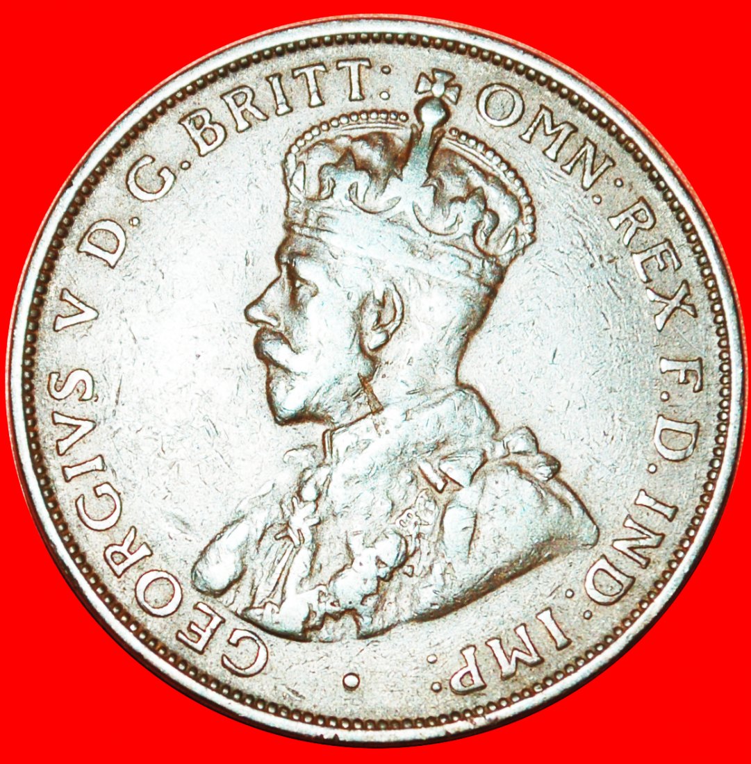  + MELBOURNE: AUSTRALIEN ★ 1 PENNY 1934! Georg V. (1911-1936) OHNE VORBEHALT!   