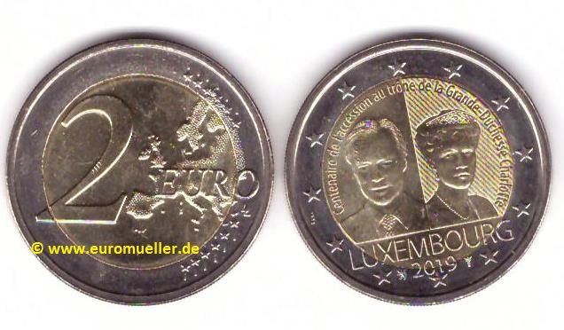 Luxemburg 2 Euro Gedenkmünze 2019...175. Charlotte   