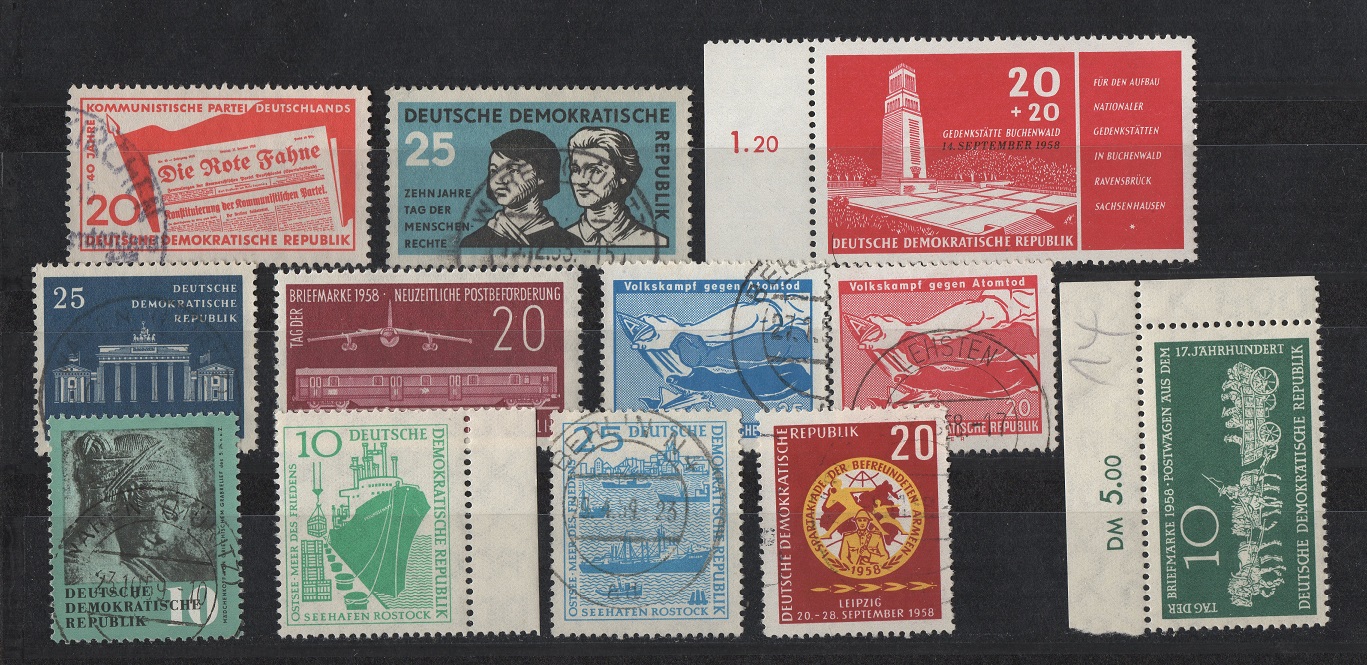  DDR LOT 3 Alte Briefmarken-MIX (12 Werte)Teils Echt Gelaufen!**Postf. Gebraucht siehe scan!   