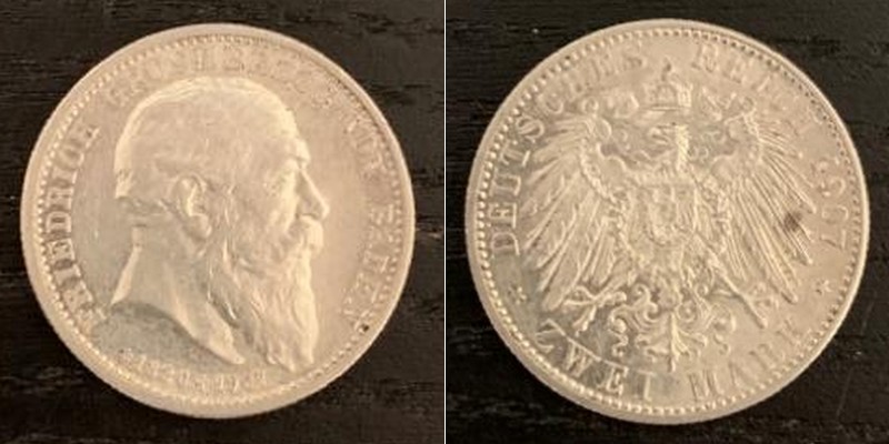  Baden, Kaiserreich  2 Mark  1907 G   Friedrich I. 1856-1907   FM-Frankfurt Feinsilber: 10g   