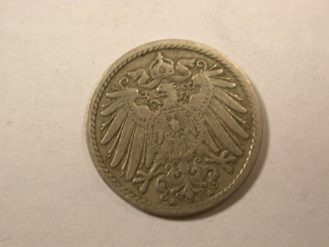  D04  KR 5 Pfennig 1901 A in ss    Orginalbilder   