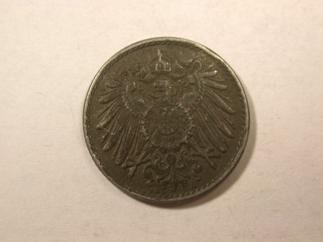  D04  KR  5 Pfennig Eisen 1920 A in ss+  Orginalbilder   