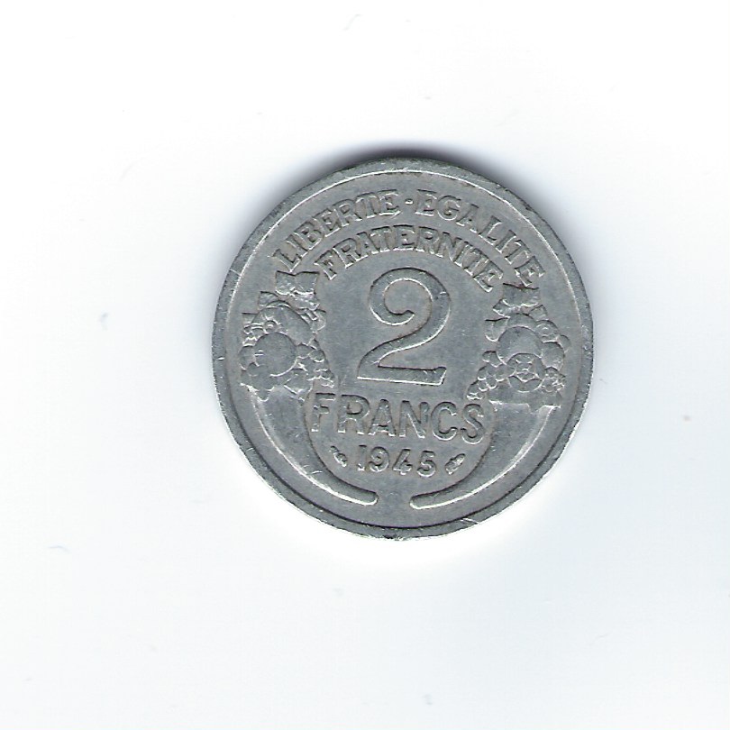  Frankreich 2 Francs 1945   