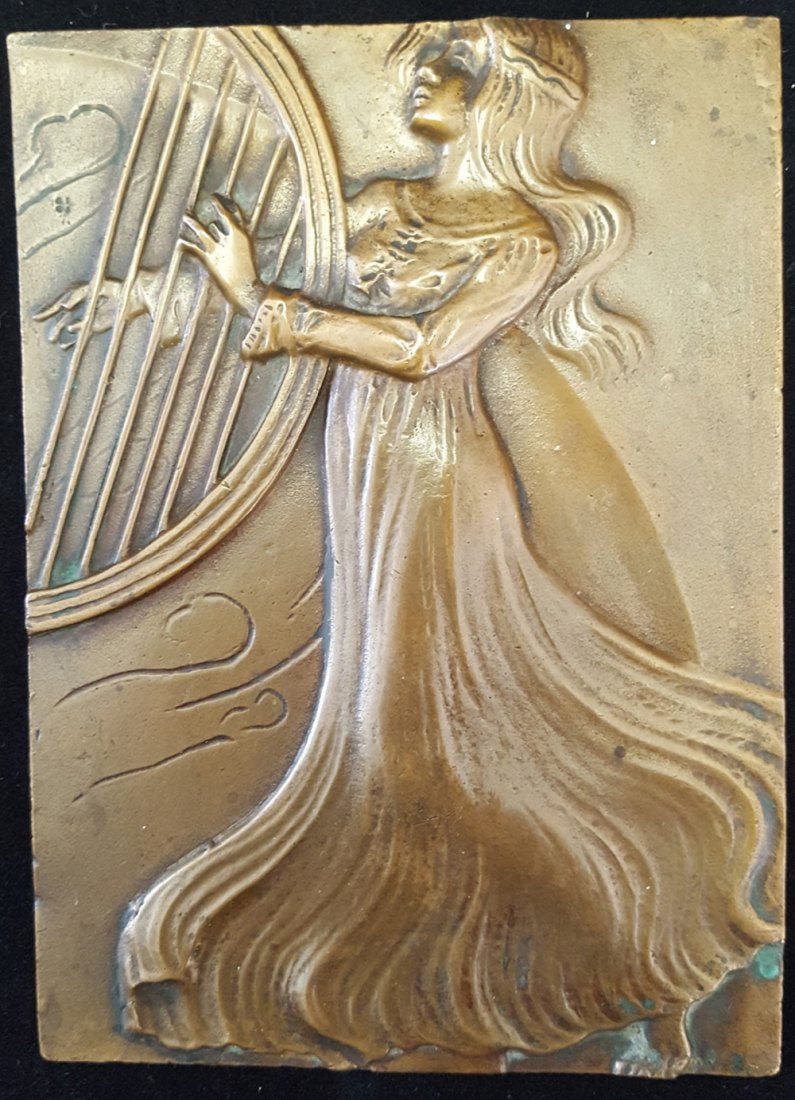  Wandplakette o.J.; Bronze, 306 g, 140 x100 mm   