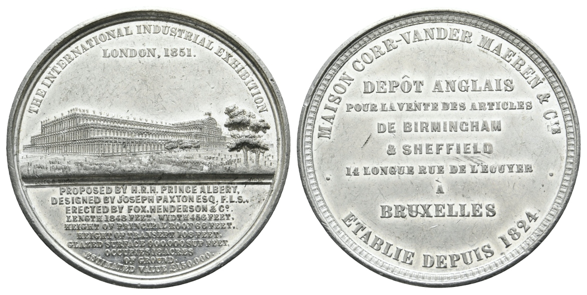  London, Zinnmedaille 1851; 38,61 g, Ø 50 mm   