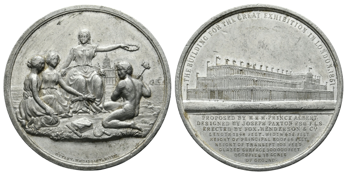  London, Zinnmedaille 1861; 45,71 g, Ø 53 mm   