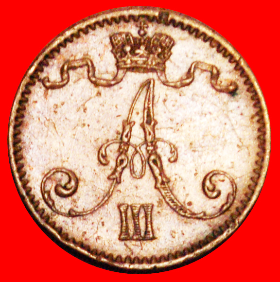  + ALEXANDER III. (1881-1894): FINNLAND (russland, künftig die UdSSR) ★ 1 PENNY 1893! OHNE VORBEHALT!   