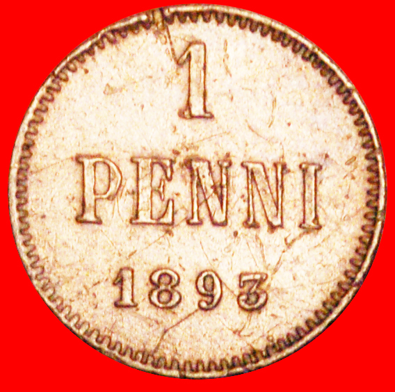  + ALEXANDER III. (1881-1894): FINNLAND (russland, künftig die UdSSR) ★ 1 PENNY 1893! OHNE VORBEHALT!   