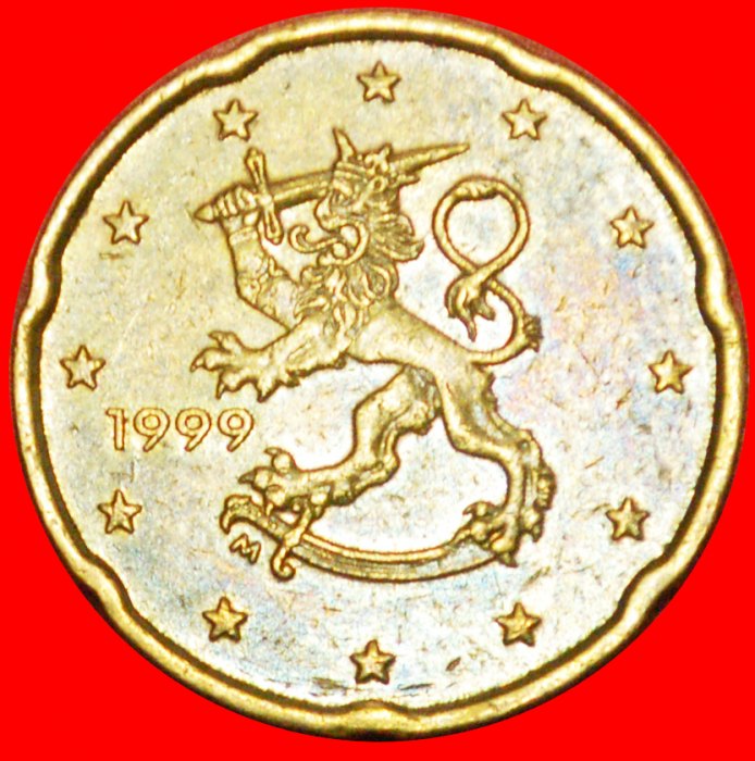 + TWO SWORDS (1999-2006): FINLAND ★ 20 EURO CENTS 1999 NORDIC GOLD! LOW START ★ NO RESERVE!