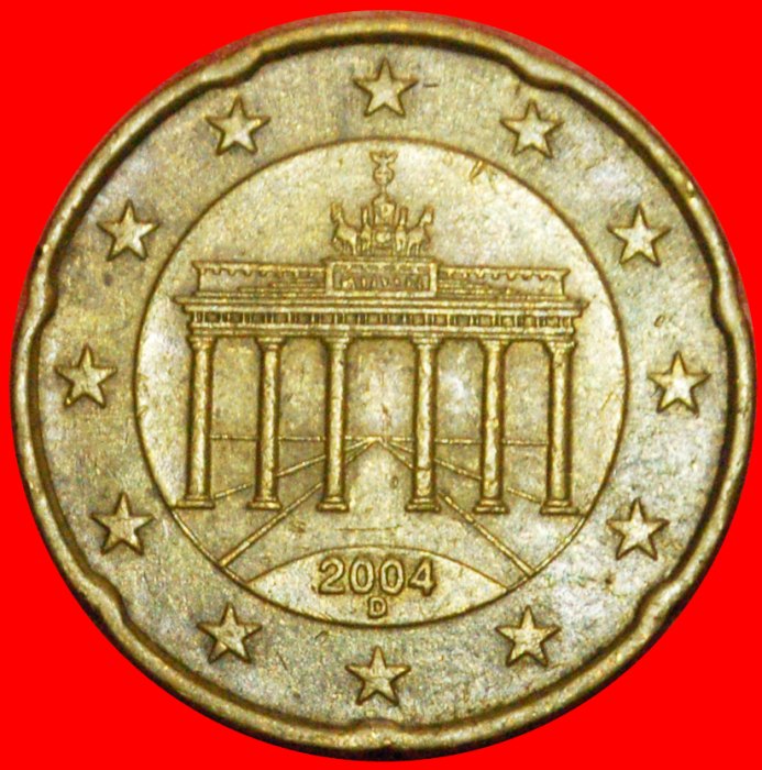 + NORDISCHES GOLD (2002-2006): GERMANY ★ 20 EURO CENT 2004D! OHNE VORBEHALT!