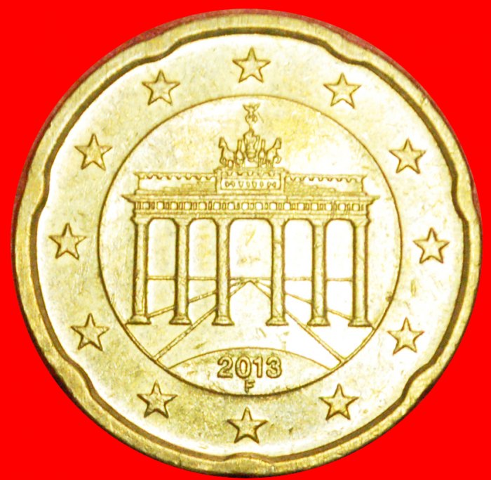 + NORDISCHES GOLD (2007-2019): GERMANY ★ 20 EURO CENT 2013F! OHNE VORBEHALT!