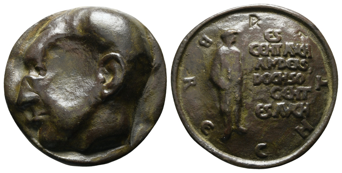  Bertholt Brecht - Bronzemedaille o.J.; Designer: Geer Steyn; 148,63 g, Ø 58 mm   