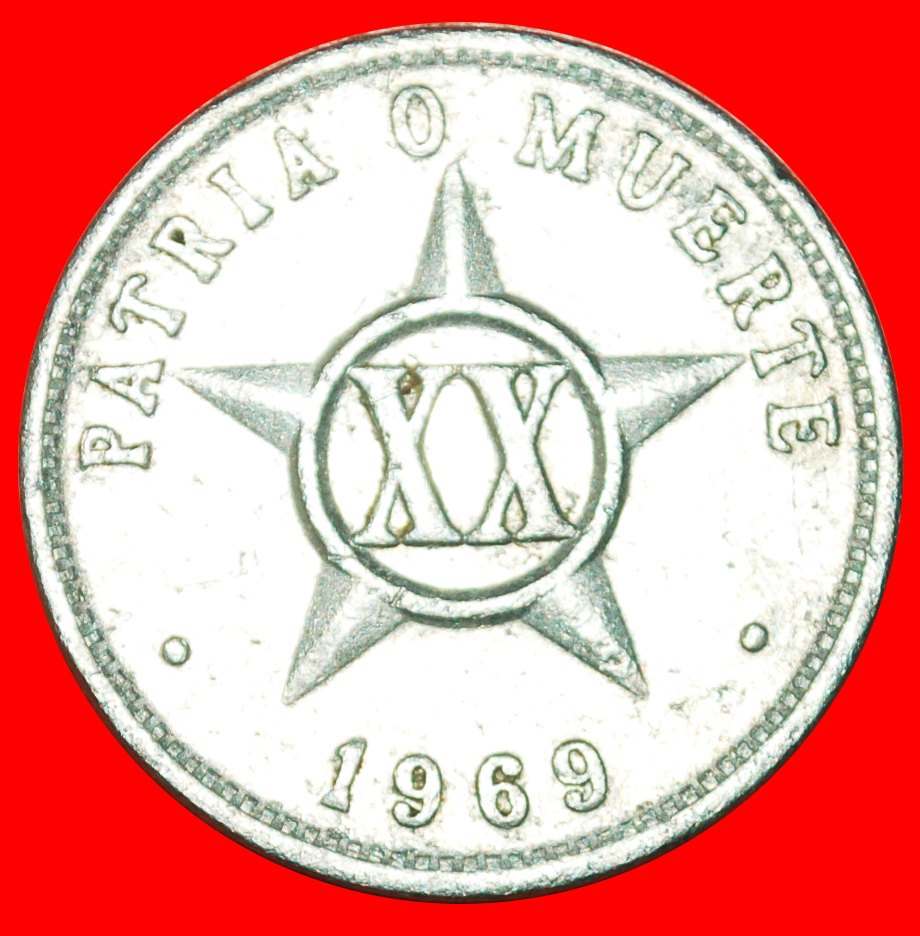  + TSCHECHOSLOWAKEI (1969-2018): KUBA ★ 20 CENTAVOS 1969! OHNE VORBEHALT!   